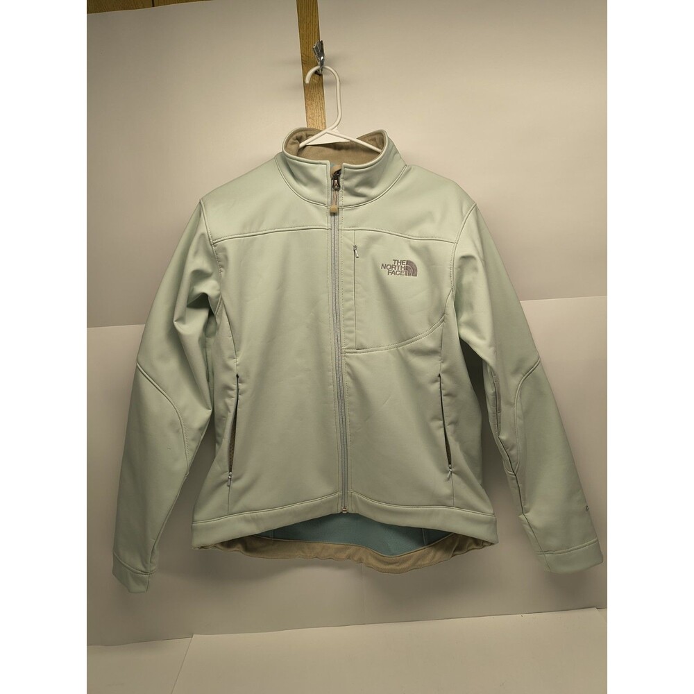 North Face Womens Size Medium Zip Up Light Jacket Light Green Long Sleeve